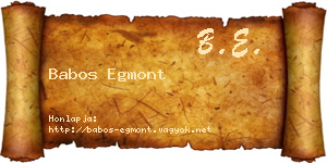 Babos Egmont névjegykártya